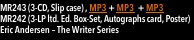 MR243 (3-CD, Slip case)  MR242 (3-LP ltd. Ed. Box-Set, Autograp